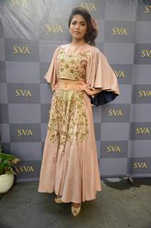 Parvathy Omanakuttan poses for the media at Sonam and Paras Modi's SVA Store Launch