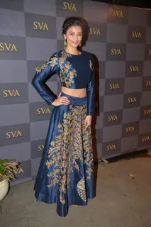 Daisy Shah poses for the media at Sonam and Paras Modi's SVA Store Launch