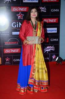 Alka Yagnik poses for the media at GIMA Awards 2015