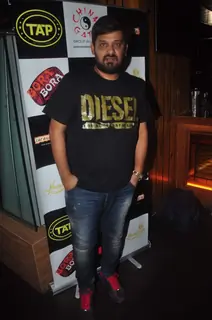 Wajid Ali poses for the media at Sonu Nigam and Bickram Ghosh's Album Launch