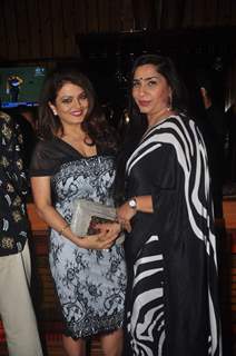 Sheeba Akashdeep poses with a friend at Sonu Nigam and Bickram Ghosh's Album Launch