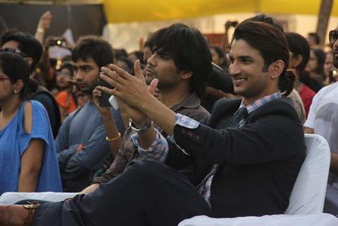 Sushant Singh Rajput was snapped cheering the contestants at the Fashion Show