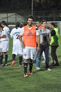 Arjun Kapoor poses for the media at All Stars Football Match