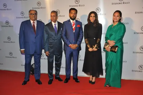 Celebs pose for the media at Stefano Ricci Launch in India