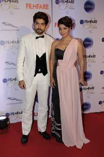 Gurmeet Choudhary at Debina at the Filmfare Glamour and Style Awards