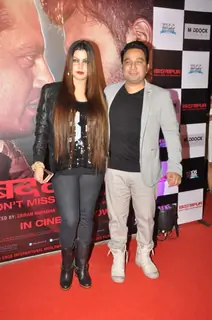 Ahmed Khan with his wife at the Success Bash of Badlapur