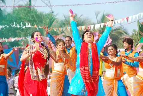 Dilip Joshi and Disha Wakani perform at Sab TV's Holi Celebration