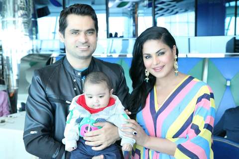 Veena Malik's Birthday Celebration with her husband and son