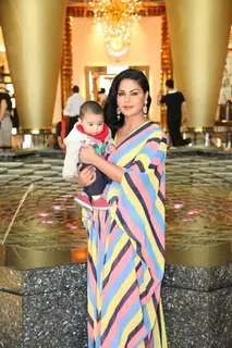 Veena Malik with her son at her Birthday Celebration