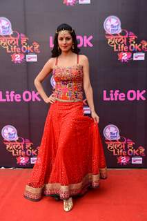 Shraddha Arya poses for the media at Rang Barse Life OK Ke Sang