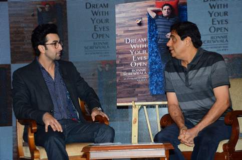 Ranbir Kapoor and Ronnie Screwvala were snapped in a conversation at the Book Launch