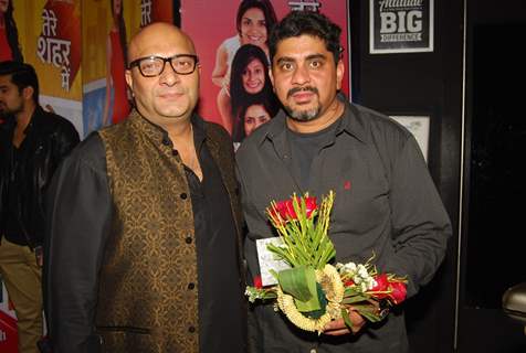 Amit Behl and Rajan Shahi pose for the media at the Launch of Tere Sheher Mein