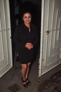 Divya Dutta poses for the media at the Screening Held by Rajkumar Rao