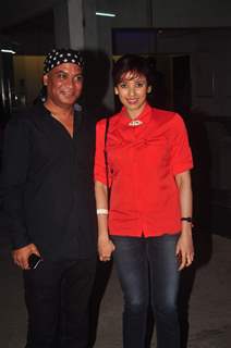 Vipin Sharma poses with a friend at the Screening Held by Rajkumar Rao