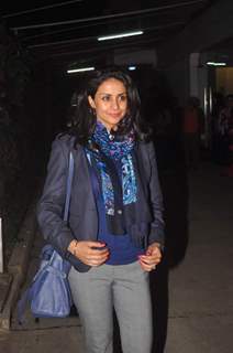 Gul Panag poses for the media at the Screening Held by Rajkumar Rao