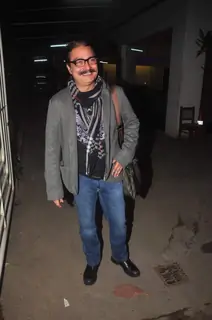Vinay Pathak poses for the media at the Screening Held by Rajkumar Rao