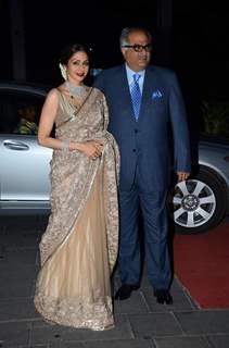 Sridevi and Boney Kapoor were seen at Tulsi Kumar's Wedding Reception