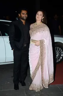 Sachin Joshi and Urvashi Sharma were at Tulsi Kumar's Wedding Reception