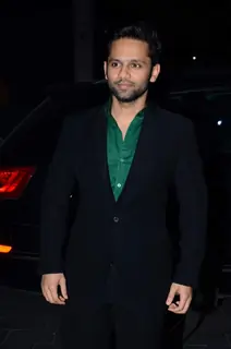 Rahul Vaidya poses for the media at Tulsi Kumar's Wedding Reception