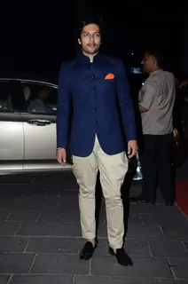 Ali Fazal poses for the media at Tulsi Kumar's Wedding Reception