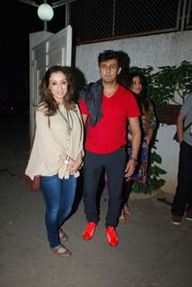 Sonu Niigam with her wife at the Special Screening of Badmashiyaan