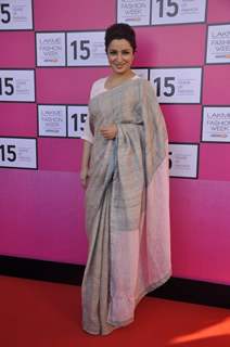 Tisca Chopra at the Lakme Fashion Week Preview