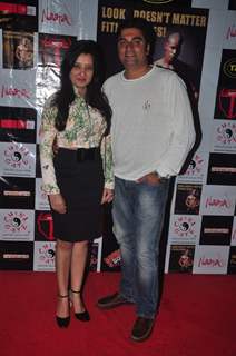 Amy Billimoria with her husband at the MFT Fitness Bash