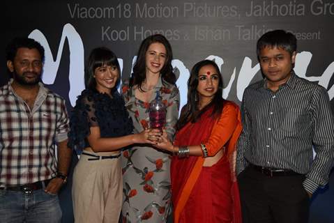 Team poses for the media at the Trailer Launch of Margarita, with a Straw