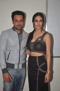 Emraan Hashmi and Amyra Dastur pose for the media at the First Look Launch of Mr. X