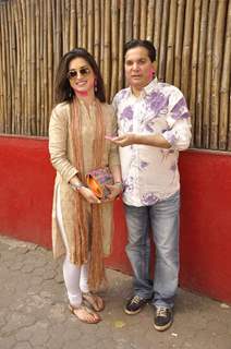 Lalit Pandit poses for the media at Shabana Azmi's Holi Bash