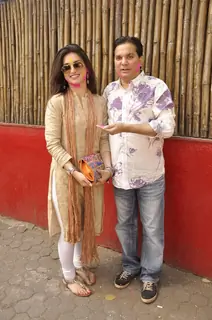Lalit Pandit poses for the media at Shabana Azmi's Holi Bash