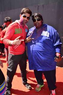 Ganesh Acharya poses for the media at Zoom Holi Bash