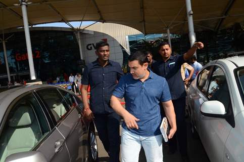 Aamir Khan was snapped at Airport