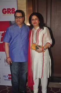 Ramesh Taurani poses with wife at GR8 Beti Bash