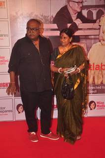 Pradeep Sarkar with his wife at the Premier of the Play Mera Woh Matlab Nahi Tha