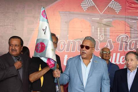 Vijay Mallya flags off the Women's Car Rally