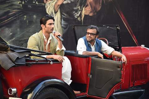 Sushant Singh Rajput interacts with the audience at the Second Trailer Launch