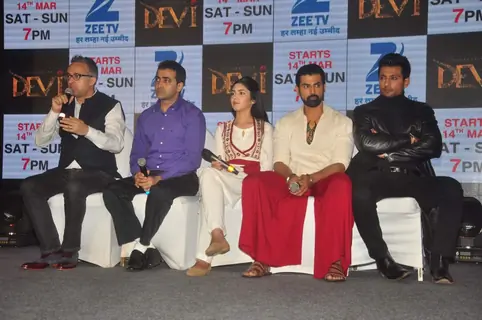 Namit Sharma interacts with the audience at the Launch of Maharakshak Devi