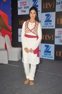 Umang Jain poses for the media at the Launch of Maharakshak Devi