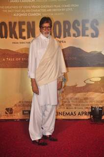 Amitabh Bachchan poses for the media at the Trailer Launch of Broken Horses