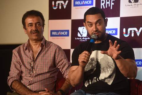 Aamir Khan interacts with the audience at the DVD Launch of P.K.