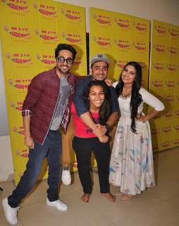 Ayushmann and Bhumi at Radio Mirchi 98.3