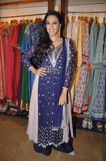 Swara Bhaskar poses for the media at Tanvi Kedia Collection Launch at Fuel