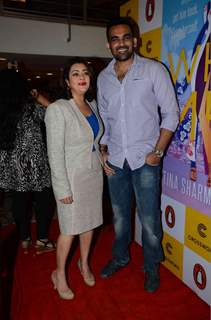 Zaheer Khan with Tina Sharma at the launch of her Book 'Who Me'