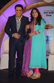 Govinda and Geeta Kapur pose for the media at the Launch of DID Supermoms Season 2