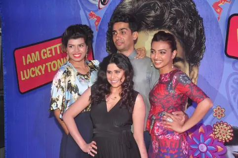 Team poses for the media at the Premier of Hunterrr