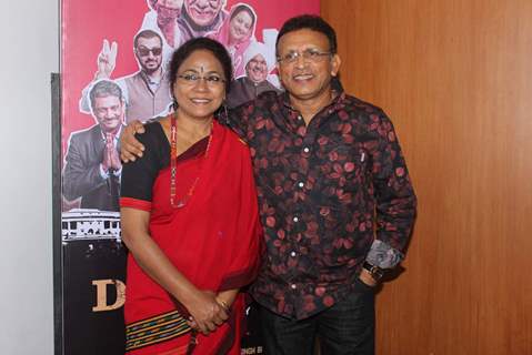 Seema Biswas and Anu Kapoor pose for the media at the Trailer Launch of Jai Ho Democracy