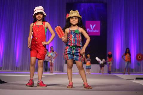Children walk the ramp at India Fashion Forum 2015