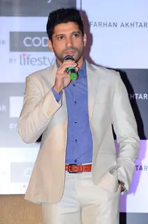 Farhan Akhtar interacts with the audience at the Launch of Code for Lifestyle
