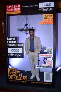Farhan Akhtar poses for the media at the Launch of Code for Lifestyle